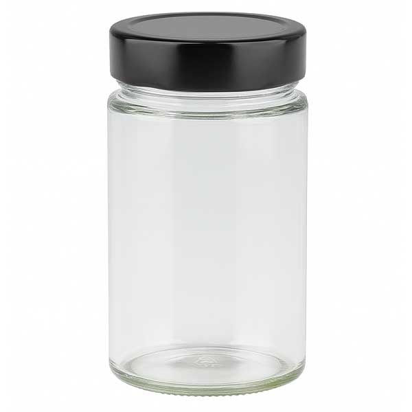 Vaso redondo de 245 ml + tapa BasicSeal negro profundo UNiTWiST