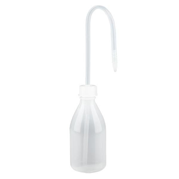 Frasco de laboratorio de cuello estrecho de 100 ml con tapón con tubo lavador