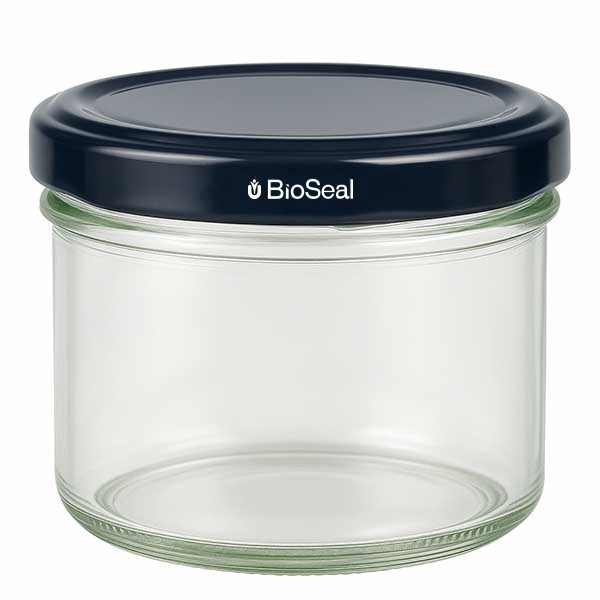 Vaso de 180 ml con tapa BioSeal negro UNiTWIST