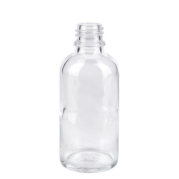 Frasco cuentagotas, 50 ml, ND18, vidrio transparente, frasco de farmacia
