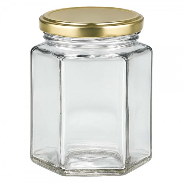 Tarro para miel de 250 g con tapa dorada BasicSeal UNiTWIST