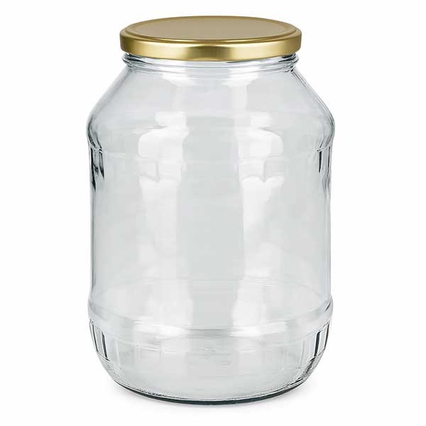 Vaso redondo 2650ml con tapa BasicSeal oro UNiTWIST