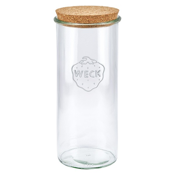 Vasos de 1500ml WECK RR100 con corcho natural
