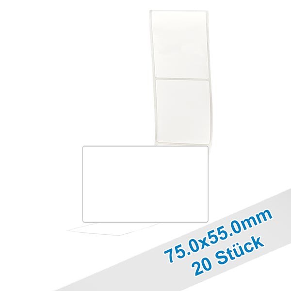 Pack de 20 etiquetas de 55 x 75 mm para rotular