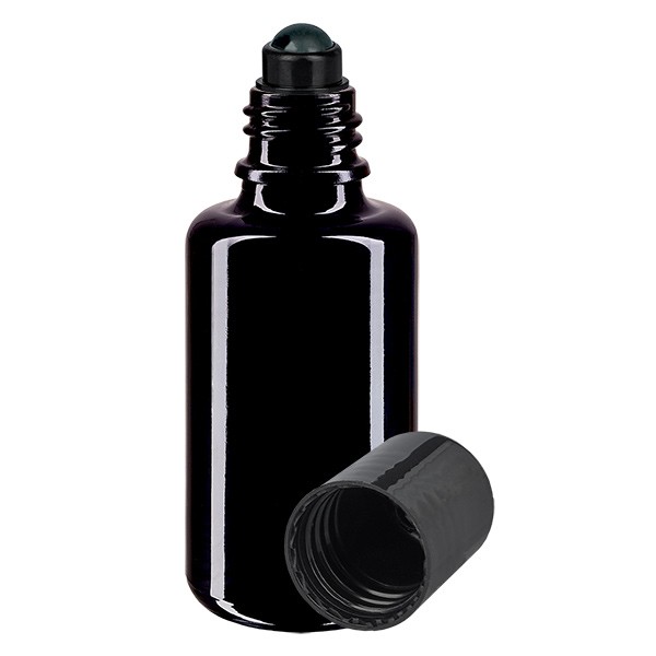Frasco de vidrio para desodorante, violeta, 30 ml, roll-on para desodorante vacío
