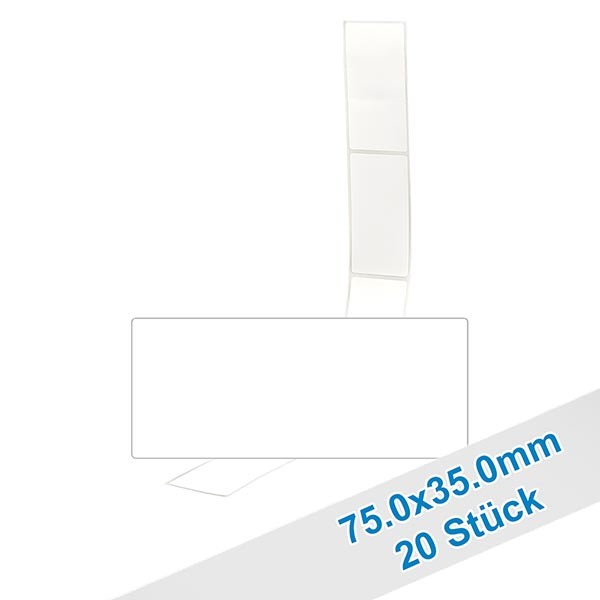 Pack de 20 etiquetas de 75 x 35 mm para rotular, ovaladas