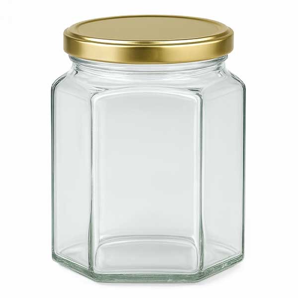 288ml Hexaglass con tapa BasicSeal oro UNiTWIST