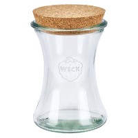 Tarro de delicatessen de 370ml WECK RR80 con corcho natural Tarro de delicatessen de 370ml WECK RR80 con corcho natural