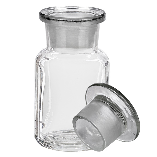 Botella de cristal transparente de sosa-cal - volumen 250 ml