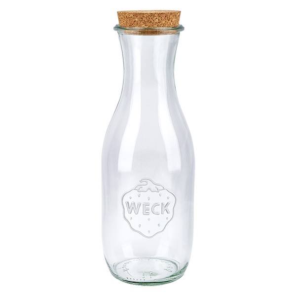 Botella de zumo de 1062ml WECK RR60 con corcho natural