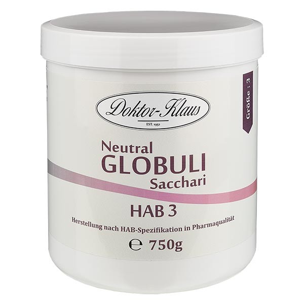 Glóbulos neutrales, 750 g, HAB3, 100 % sacarosa pura