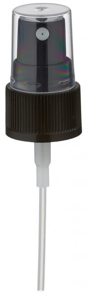 Atomizador para frasco de aluminio de 20 ml negro con capuchón protector GCMI 20/410