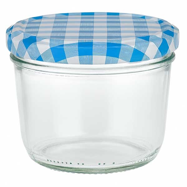 Vaso 230ml + tapa BasicSeal azul/blanco UNiTWiST