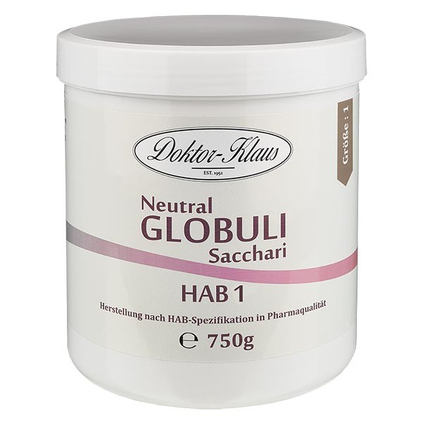 Glóbulos neutrales, 750 g, HAB1, 100 % sacarosa pura