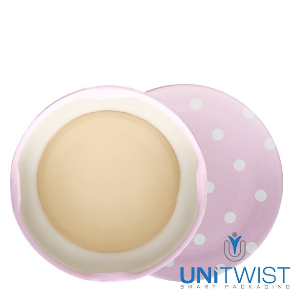 Tapa BasicSeal de 58 mm, puntos rosa mate (TO58) UNiTWIST®