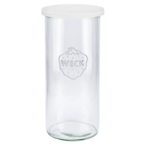 Jarra de 1500ml WECK con tapa de silicona blanca