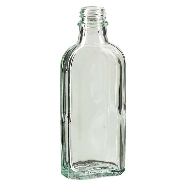Botella meplat blanca de 100 ml con boca DIN 22