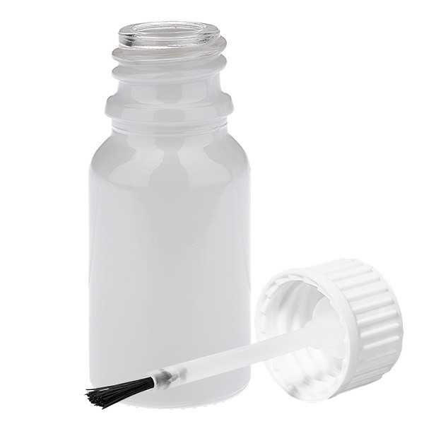 Frasco con pincel de 10 ml blanco STD WhiteLine UT18/10