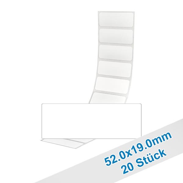 Pack de 20 etiquetas de 52 x 19 mm para rotular