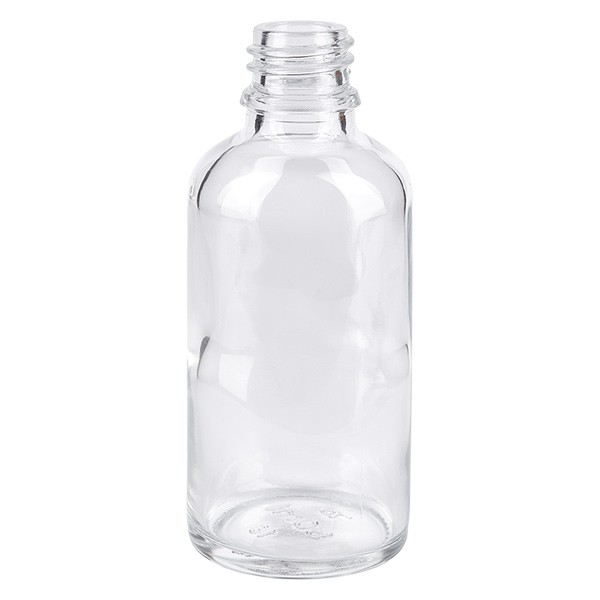 Frasco cuentagotas, 50 ml, ND18, vidrio transparente, frasco de farmacia