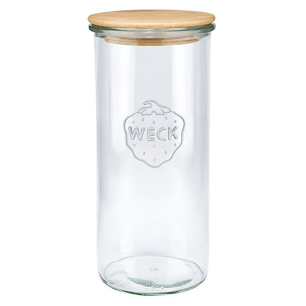 Tarro para desmoldar WECK de 1550 ml con tapa de madera