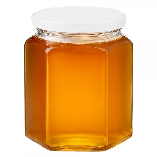 Tarro para miel de 400 g con tapa blanca BasicSeal UNiTWIST