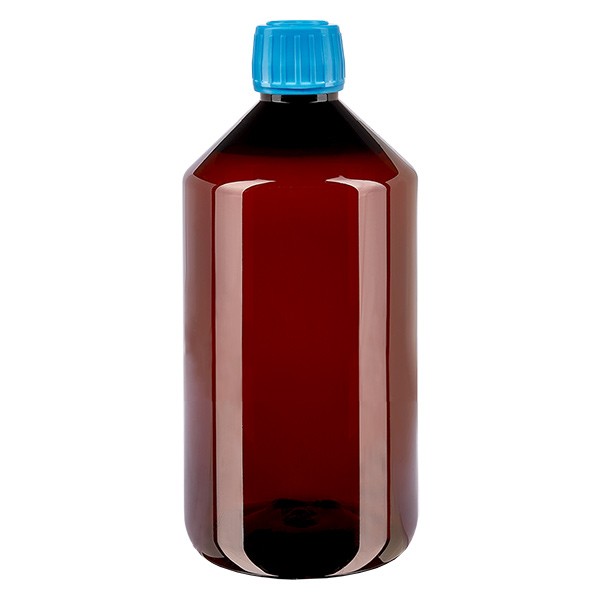Botella PET 750ml con tapón azul OV